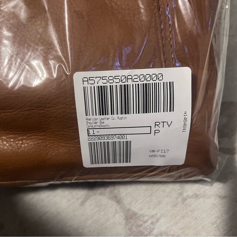 American Leather Co Austin Shoulder Bag Caffe Latte Color - Picture 3 of 10